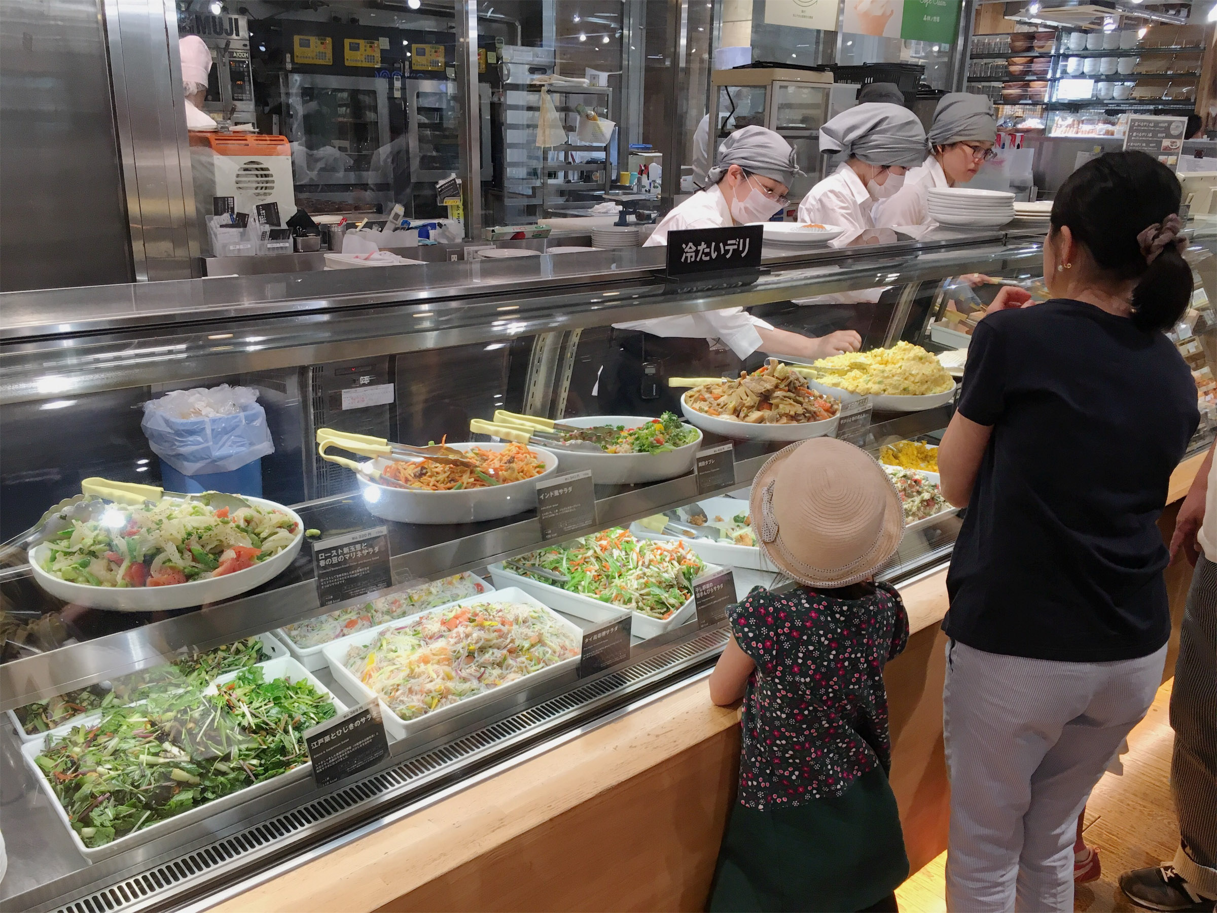 Café line at MUJI in Ginza