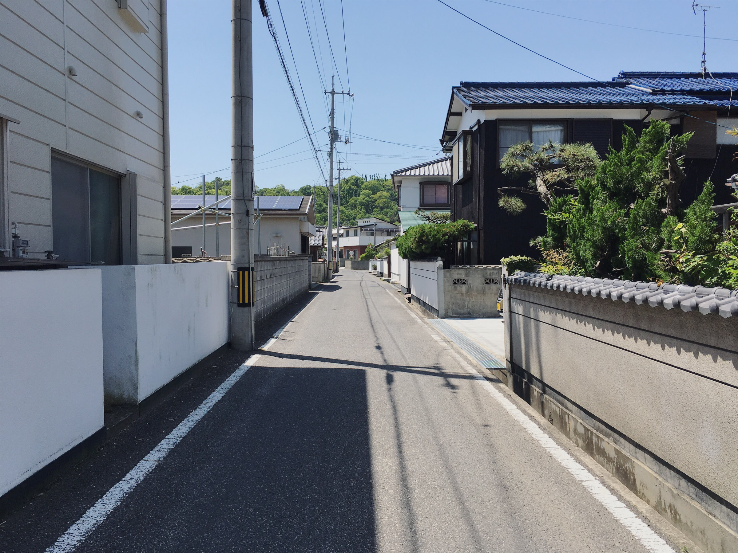 Walking back to Naoshima ferry port