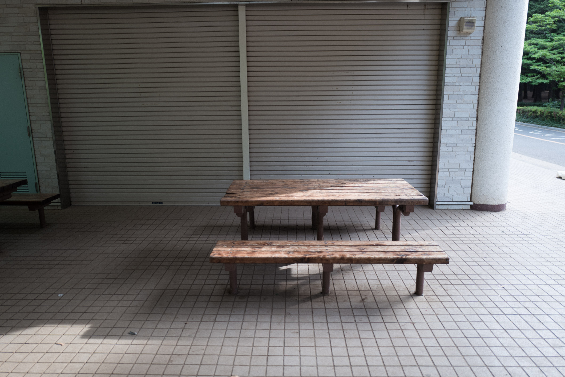 Picnic bench at Yoyogi Park